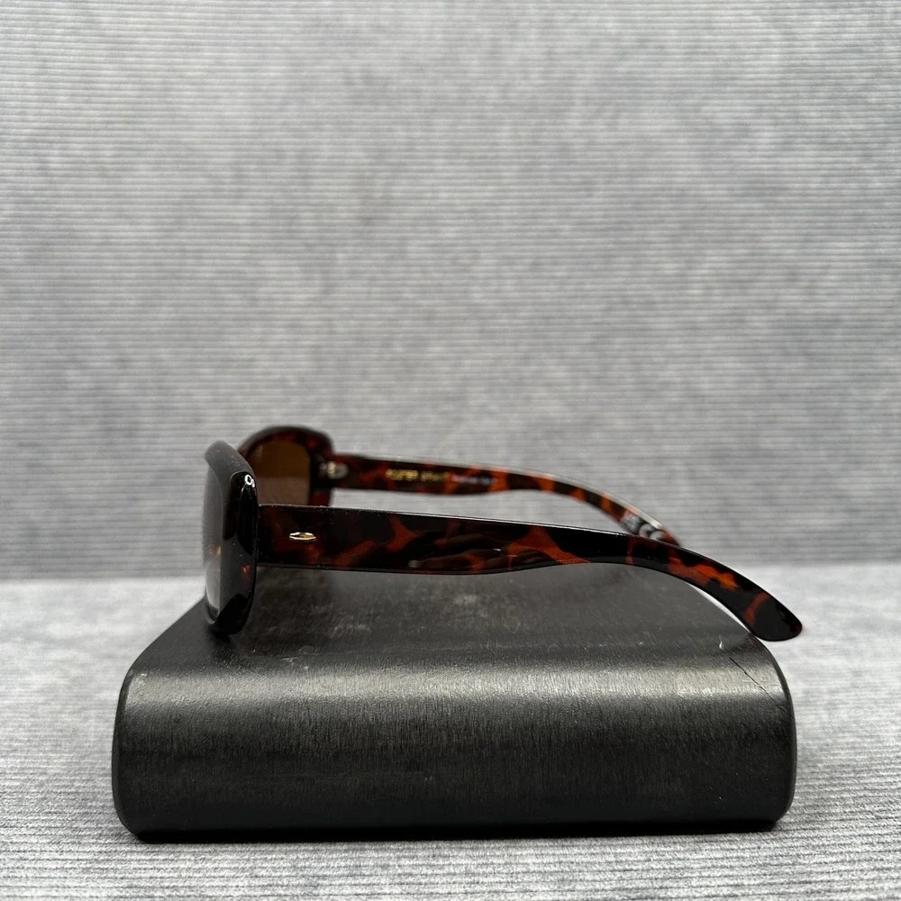 Foster Grant Polarized Y2K Sunglasses Tortoise Shell Brown Oval Frames Cat lens